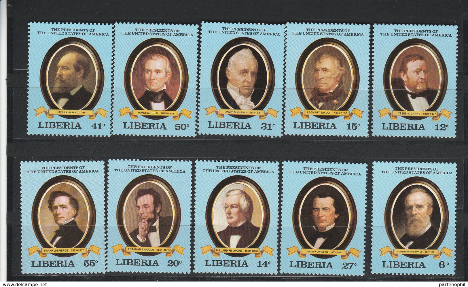 Liberia The Presidents Of USA Set MNH - George Washington