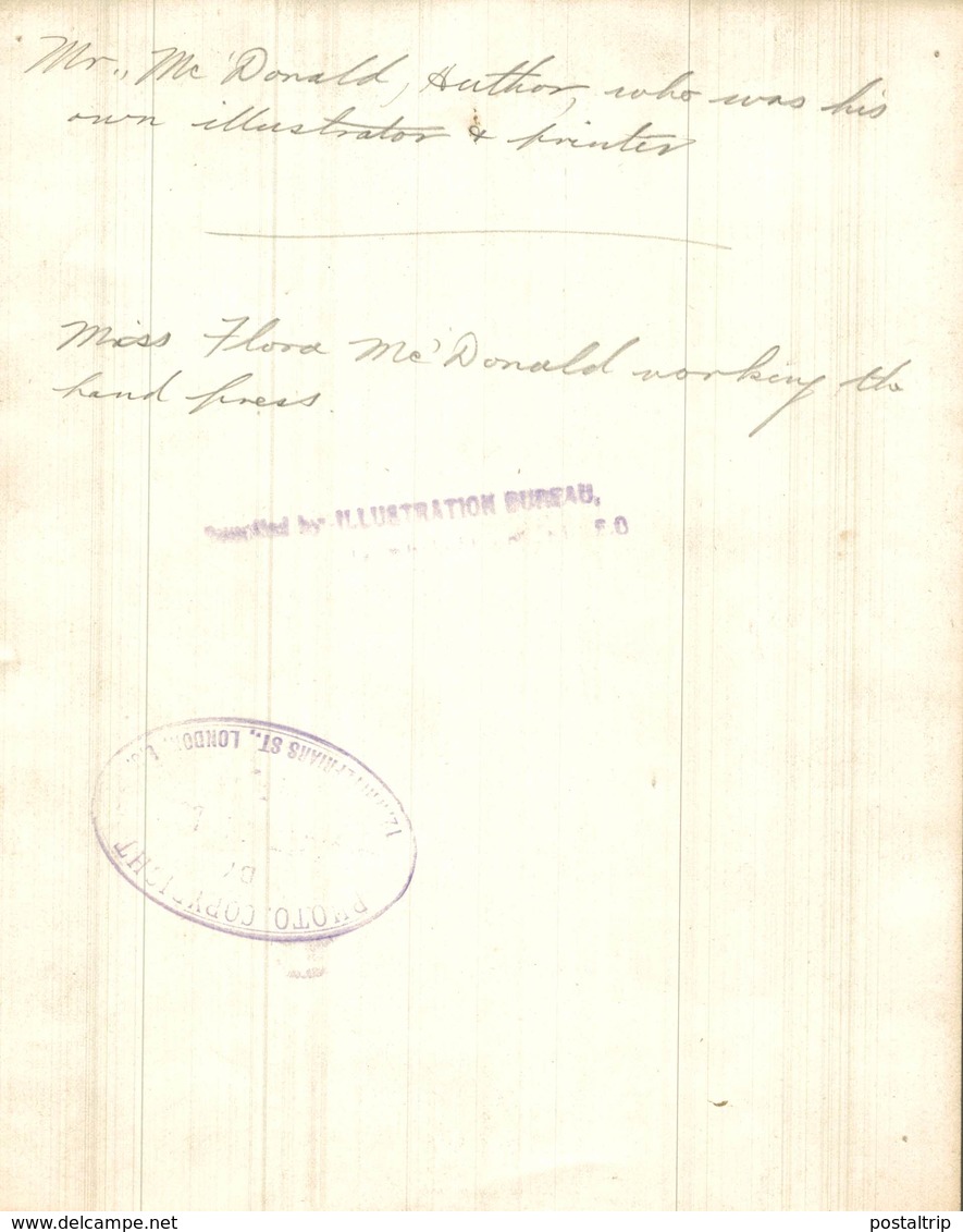 MC DONALD AUTHOR NEWSPAPER, PAPER, PULPE, IMPRIMERIE, IMPRENTA PRINTING +- 21*16CM Fonds Victor FORBIN (1864-1947) - Profesiones