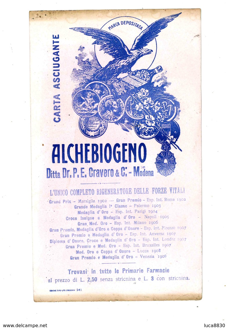 CARTA ASSORBENTE FARMACIA  MEDICINALE ALCHEBIOGENO - M