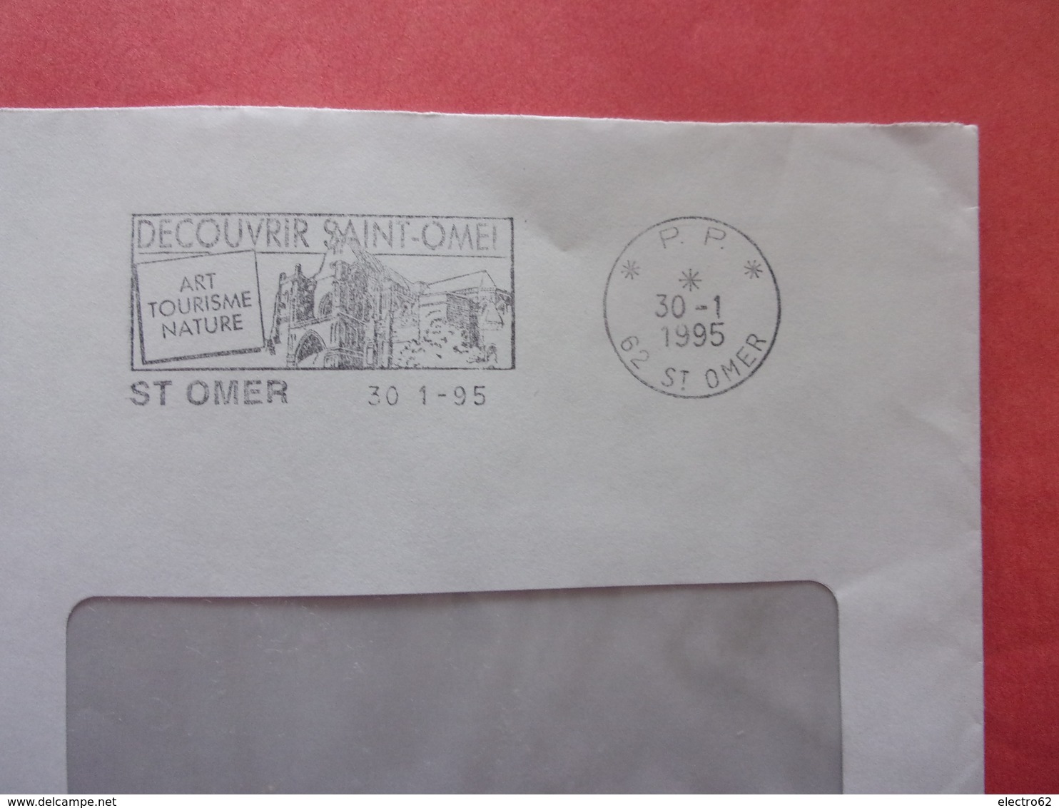 St Saint-Omer P.P. Port Payé Diocèse D'Arras 30-1-1995 - Manual Postmarks