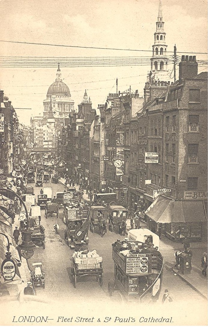 LONDON  Fleet Street & St. Paul's Cathedral  Around 1910 - Andere & Zonder Classificatie