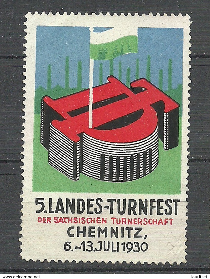 Germany 1930 Reklamemarke Landes-Turnfest Chemnitz (*) - Erinnophilie