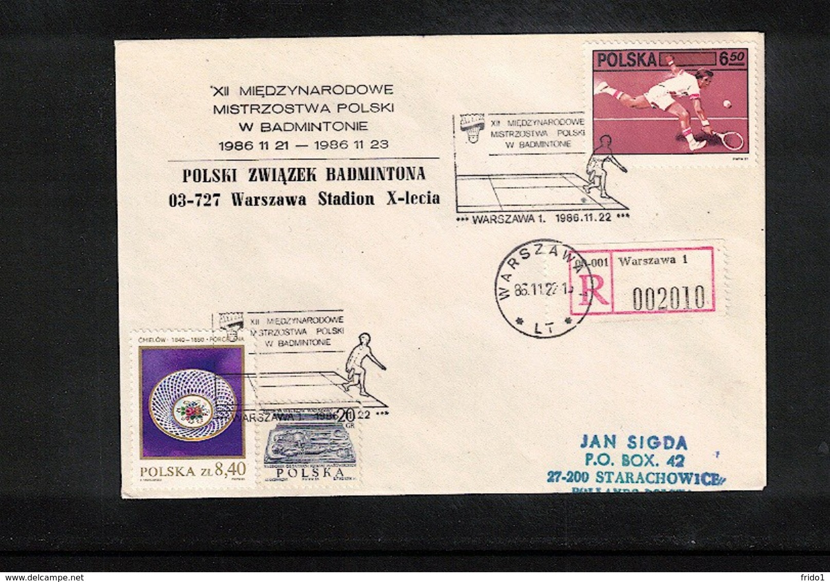 Polska / Poland 1986  Badminton Championship Interesting Cover - Badminton