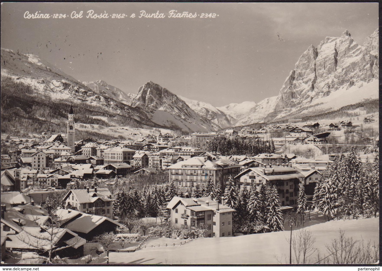 Italy 1956 Postcard Winter Olympic Games FDC Rare Cancellation - - Hiver 1956: Cortina D'Ampezzo