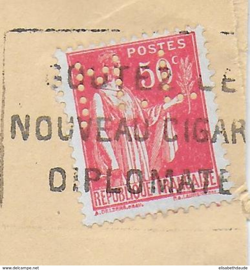 1936 - PAIX PERFORE PERFIN ML - ENVELOPPE De PARIS => MONTDIDIER (SOMME) - Other & Unclassified