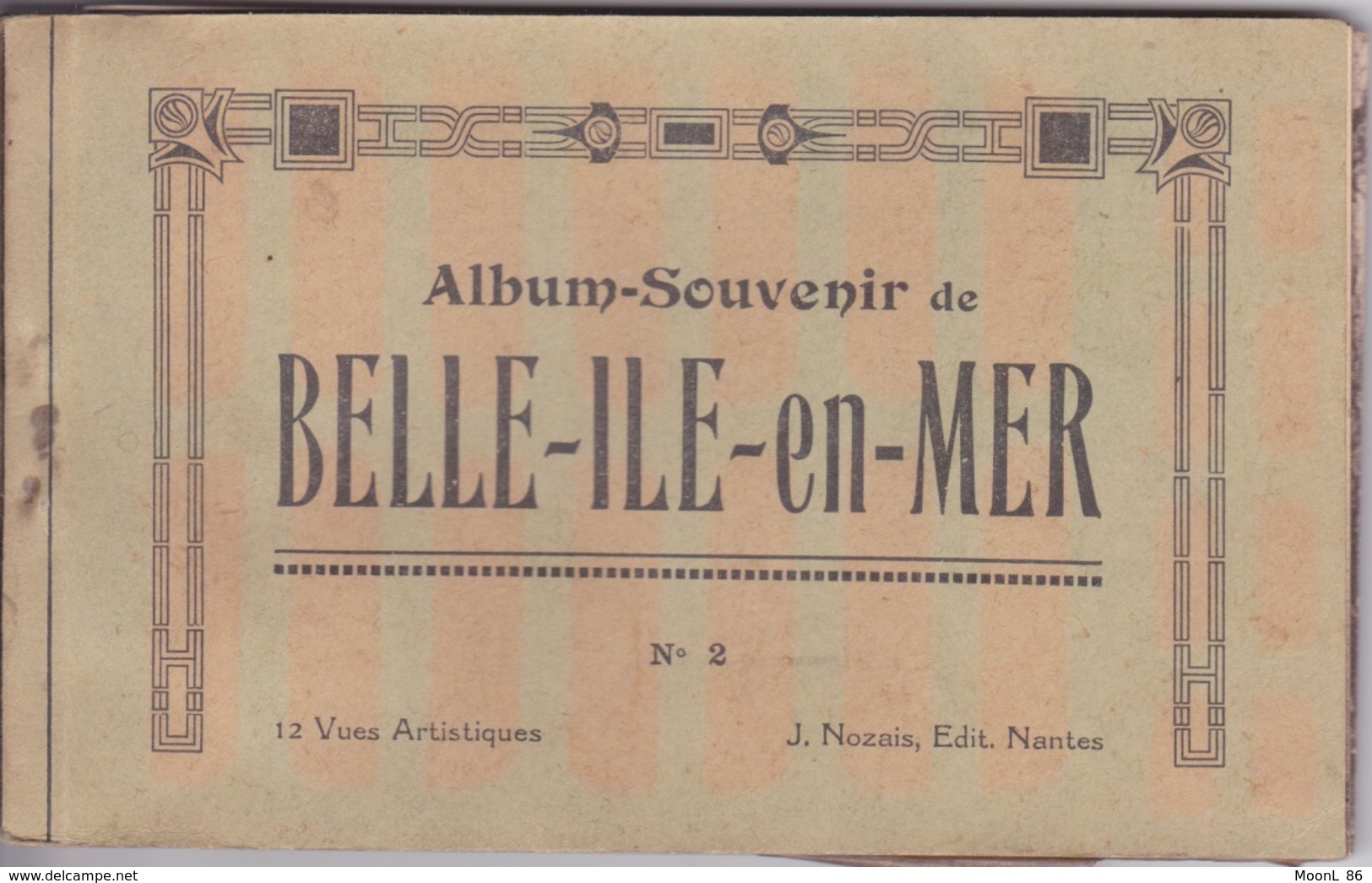 56 - CARNET COMPLET 12 VUES ARTISTIQUES - ALBUM SOUVENIR DE BELLE-ILE EN MER - Belle Ile En Mer