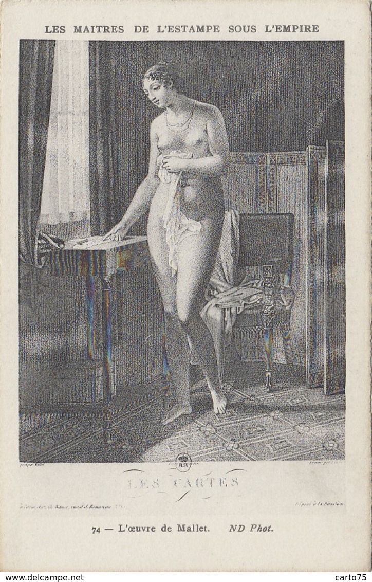 Arts - Peinture - Femme - Nue - Les Maîtres De L'Estampe Empire - Les Cartes à Jouer - Malerei & Gemälde