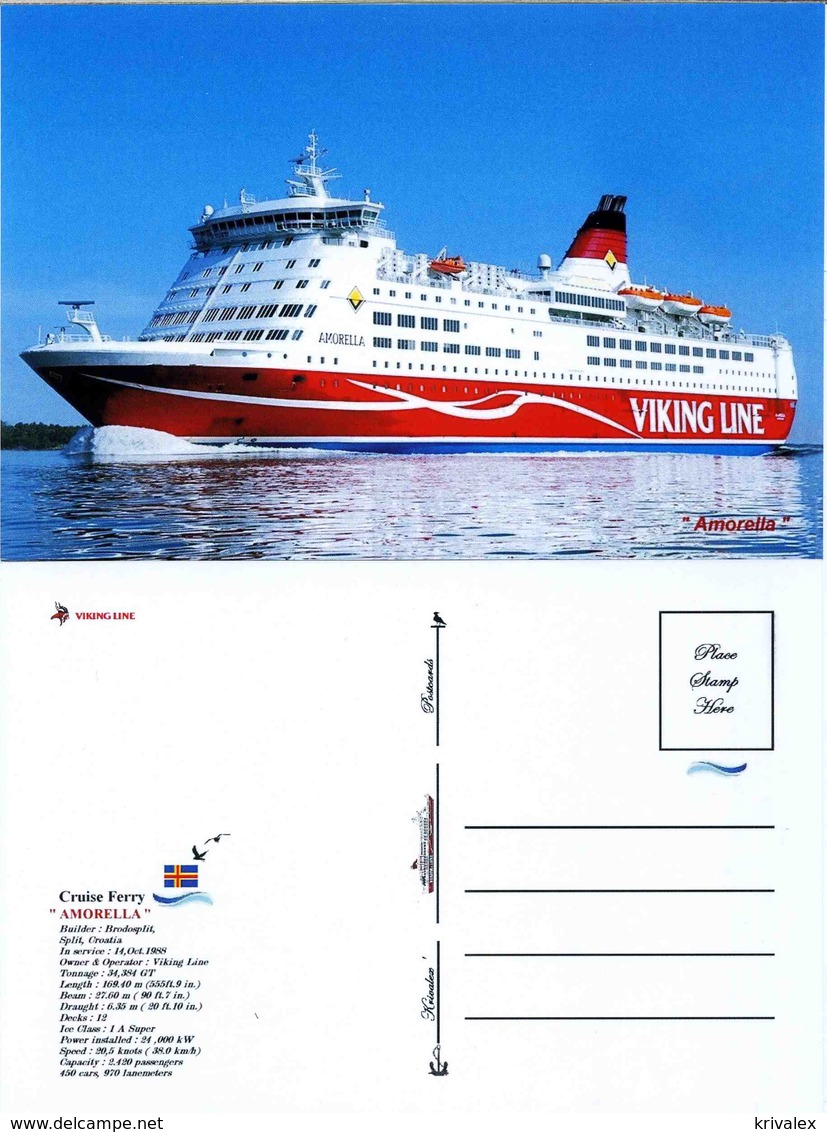 Ship Postcards - Passenger Ship    " Amorella   "    Read Description - Otros & Sin Clasificación