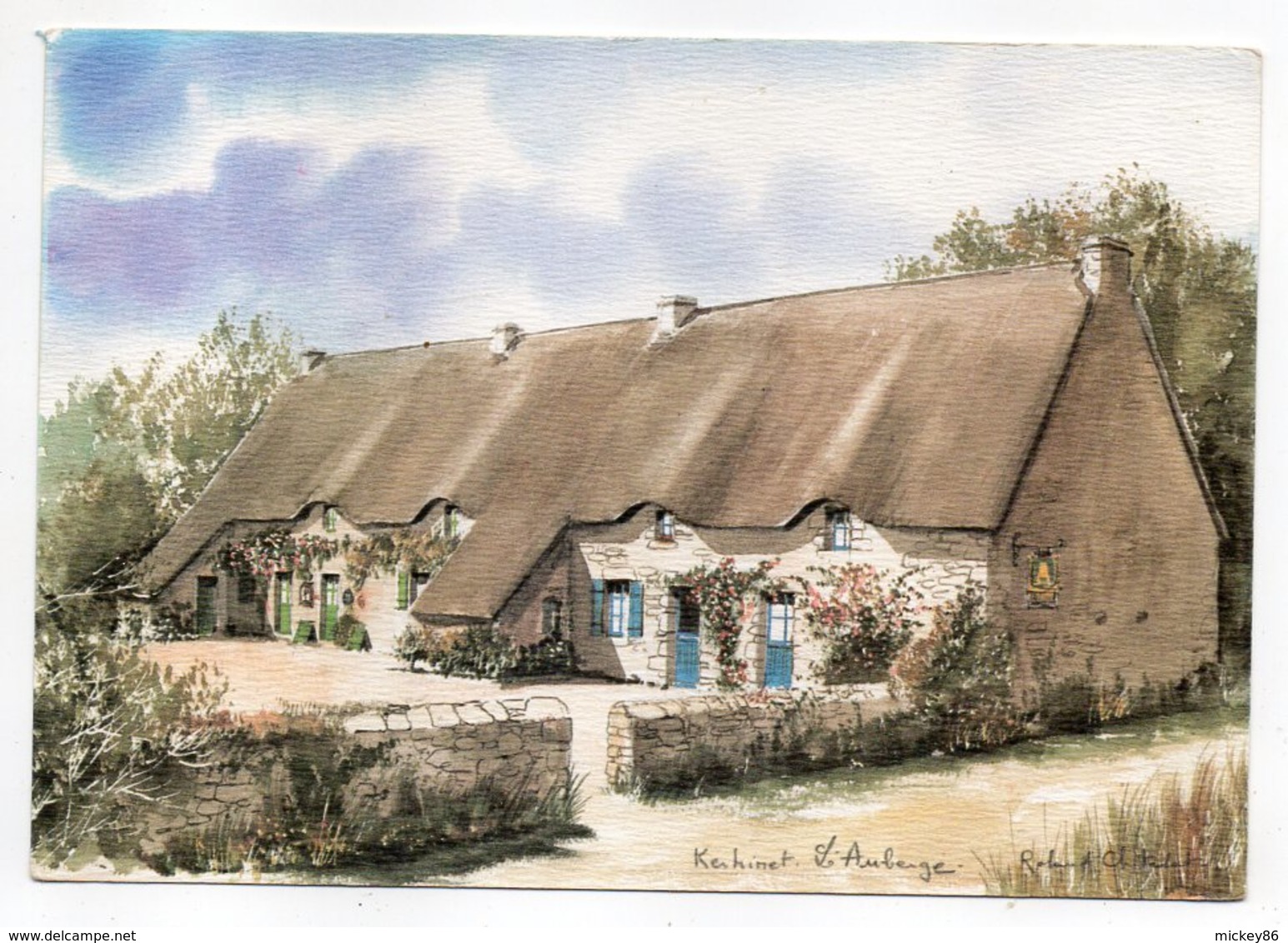 SAINT LYPHARD--KERHINET--L'Auberge De Kerhinet D'après Aquarelle De Roland Chetelat...à Saisir - Saint-Lyphard