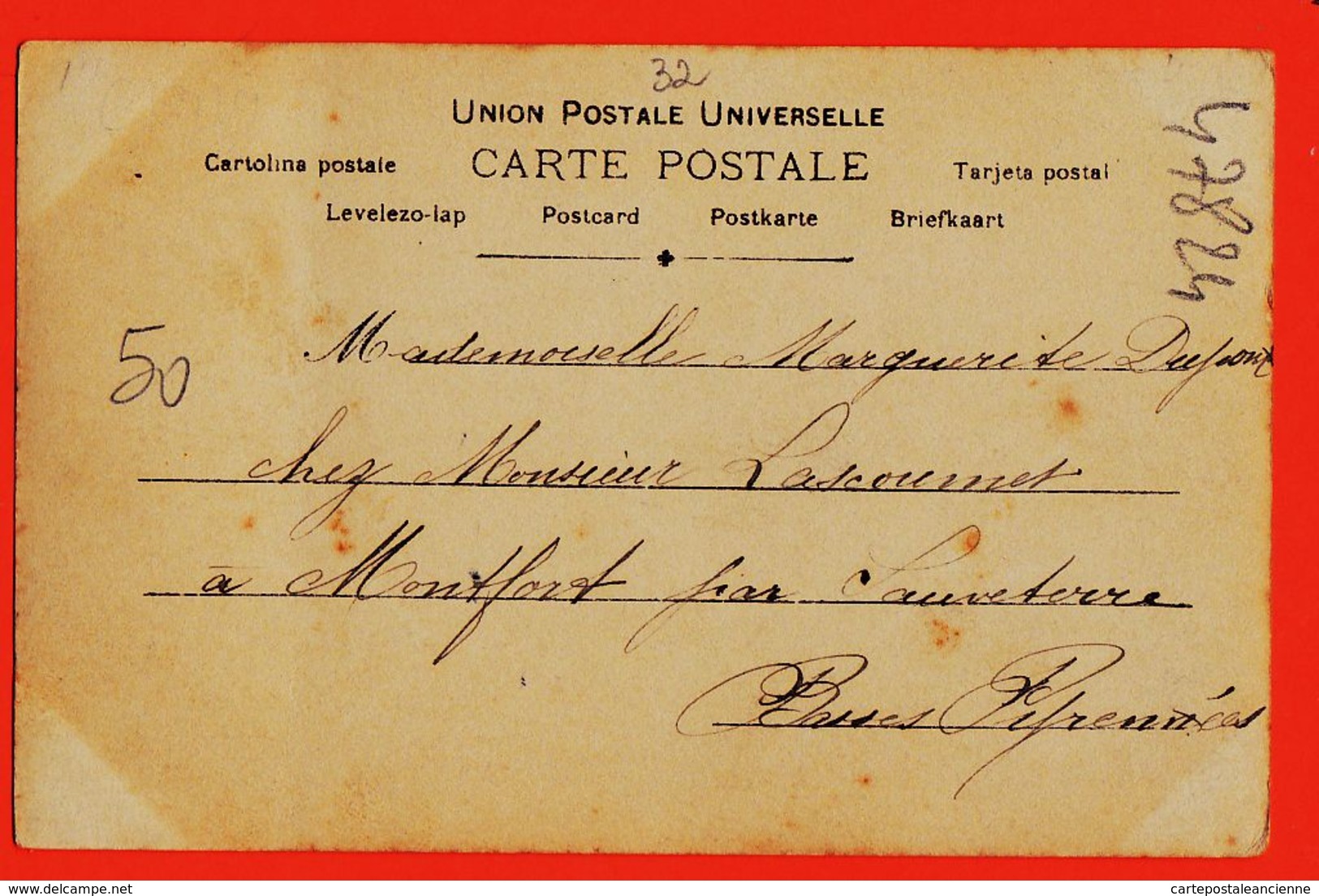 THU009-Promotion LES CARTES POSTALES-Fillettes Avec Album 1905 à DUPONT Chez LASCOUNET Montfort Sauveterre /S.I.P 1168 - Postal Services