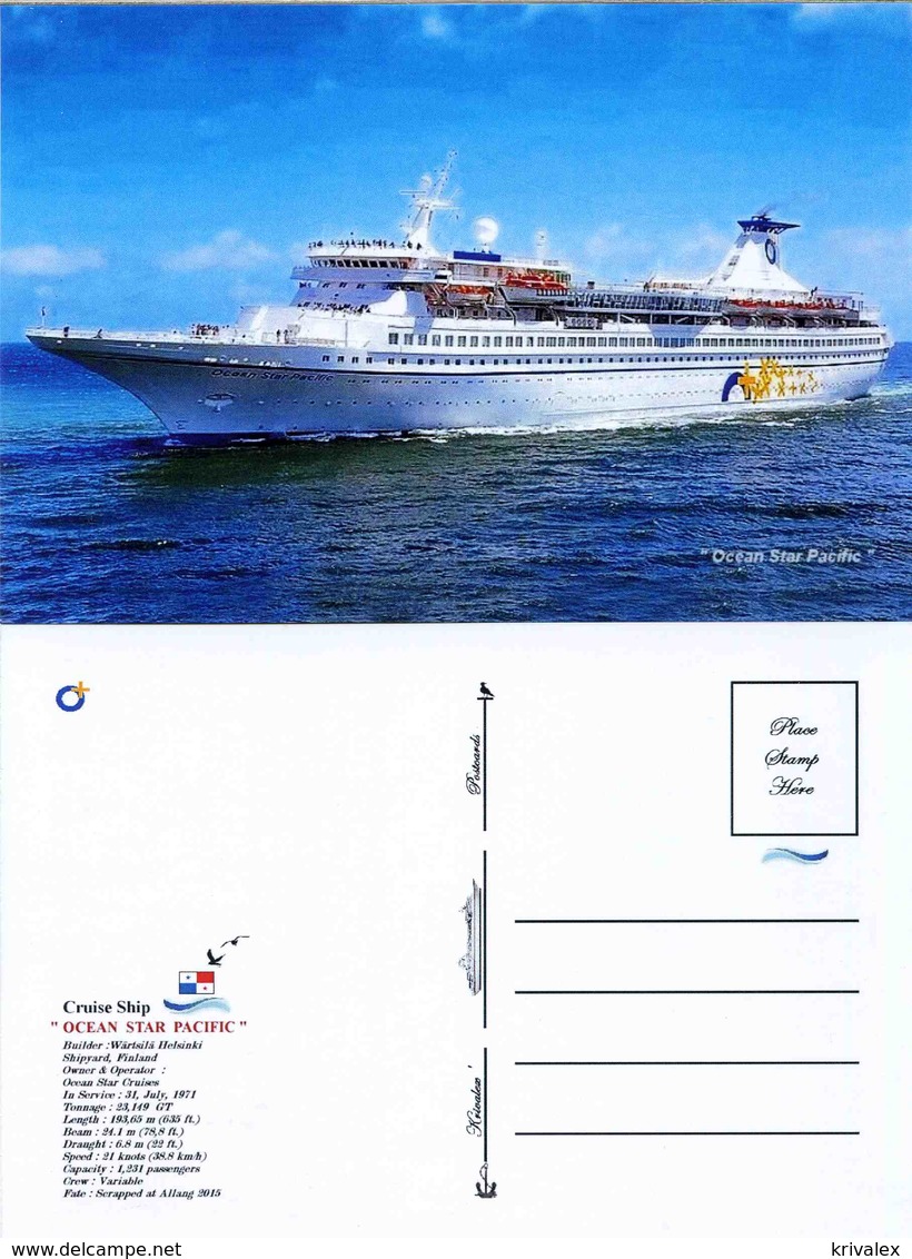 Ship Postcards - Passenger Ship    " Ocean Star Pacific     "    Read Description - Altri & Non Classificati