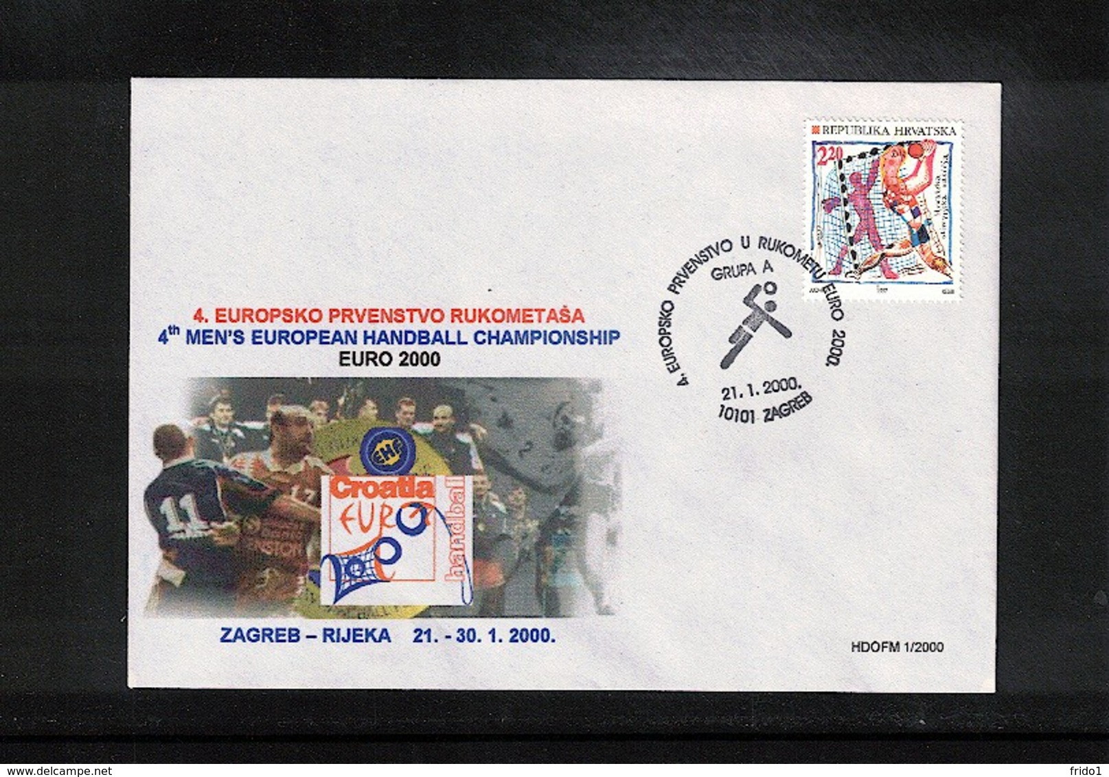 Kroatien / Croatia 2000 Europa Handball  Championship Interesting Cover - Handball