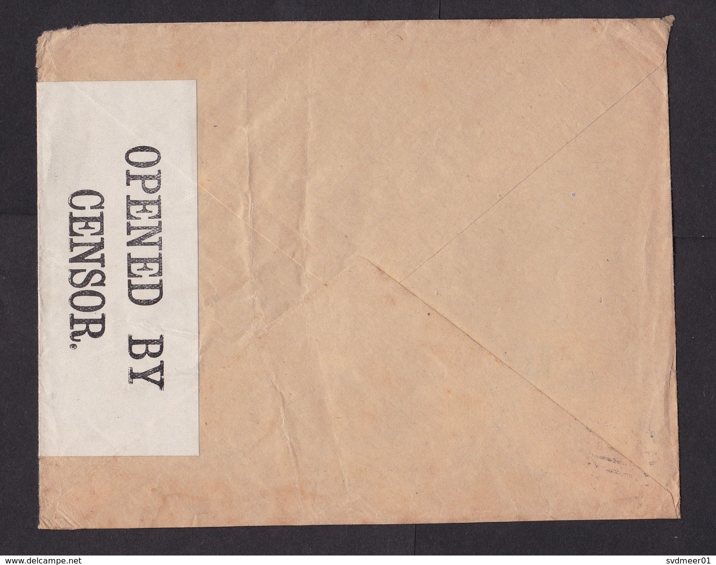 Netherlands: Cover To USA, 1918, 1 Stamp, Censored, British Censor Label, Sent By Bank Rotterdam (minor Damage) - Lettres & Documents