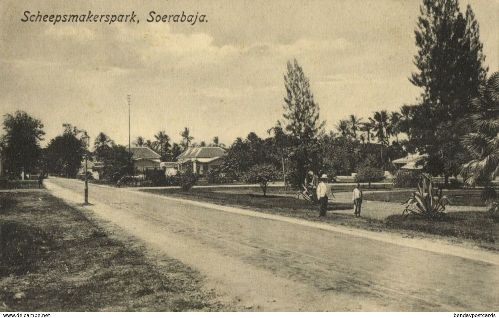 Indonesia, JAVA SOERABAIA, Scheepmakerspark (1910s) Postcard - Indonesië