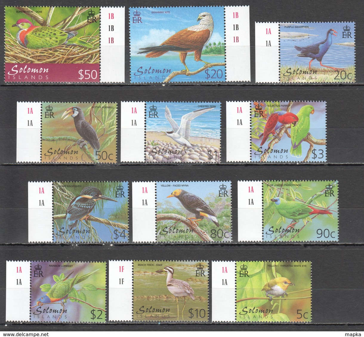 N710 SOLOMON ISLANDS FAUNA BIRDS 1SET !!! MICHEL 42 EURO MNH - Autres & Non Classés