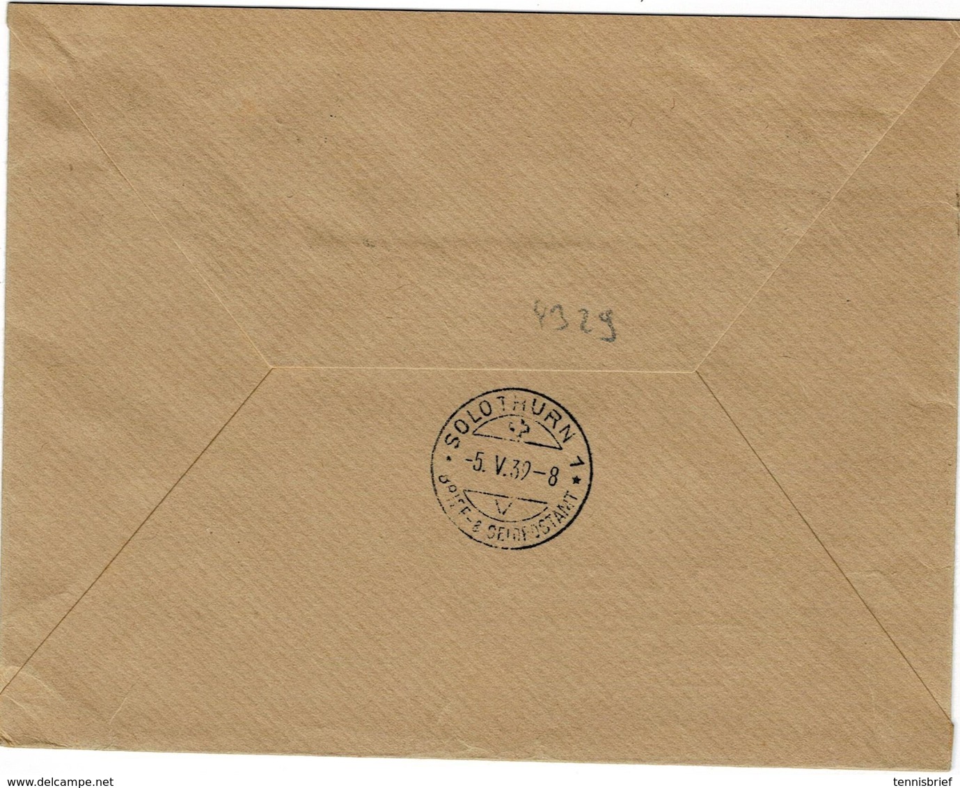 1939, " TEGNA - 4.5.39 " Aushilfs-Stp.,   #a480 - Poststempel