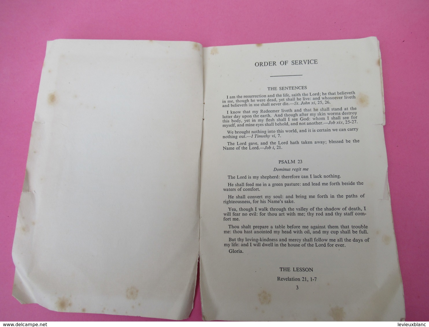 Order Of SQervice  At The Burial Of WILLIAM WILSON CASH: Lord Bishop Of WORCESTER/ Worcester Cathedral/1955       PGC349 - Décès