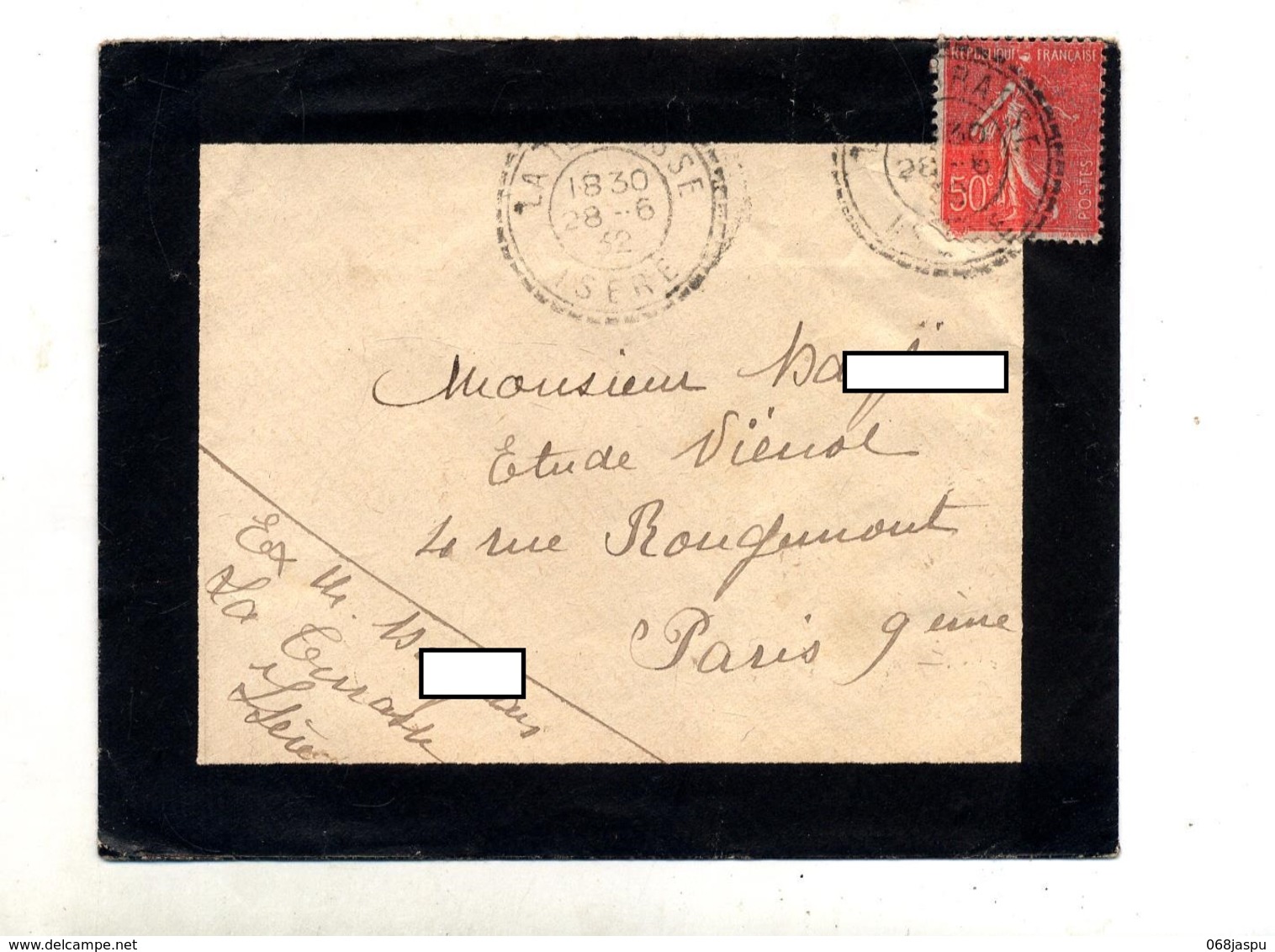 Lettre Cachet Perlé La Turasse - Manual Postmarks