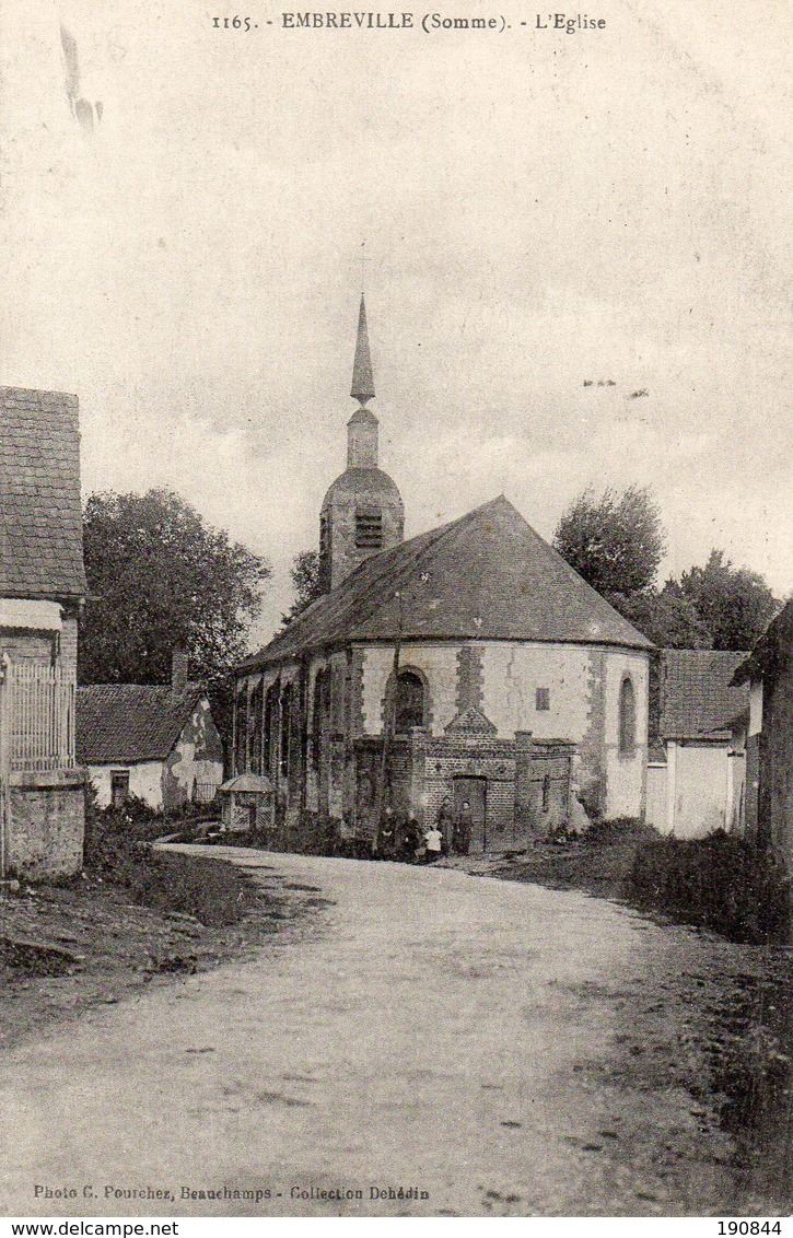 80 EMBREVILLE ( Somme )    L' Eglise . - Autres & Non Classés