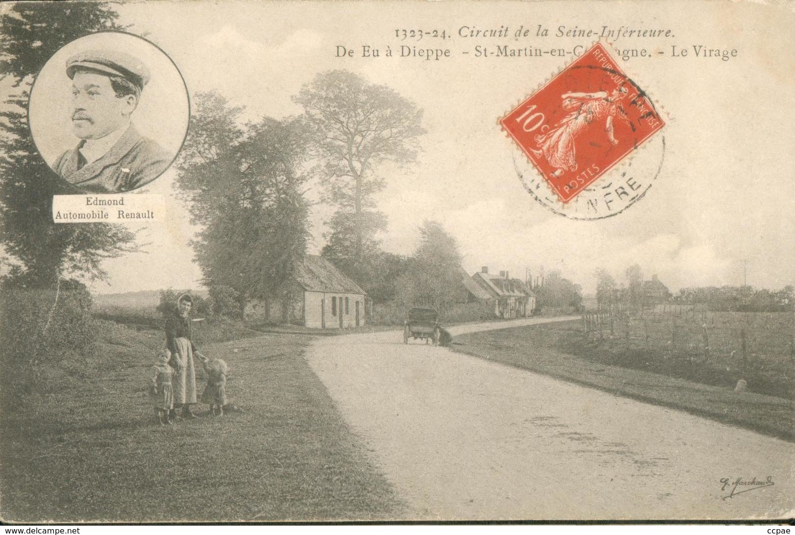 Circuit De La Seine Inférieure -  De Eu à Dieppe - St-Martin-en-Campagne - Le Virage (Edmond Automobile Renault) - Autres & Non Classés