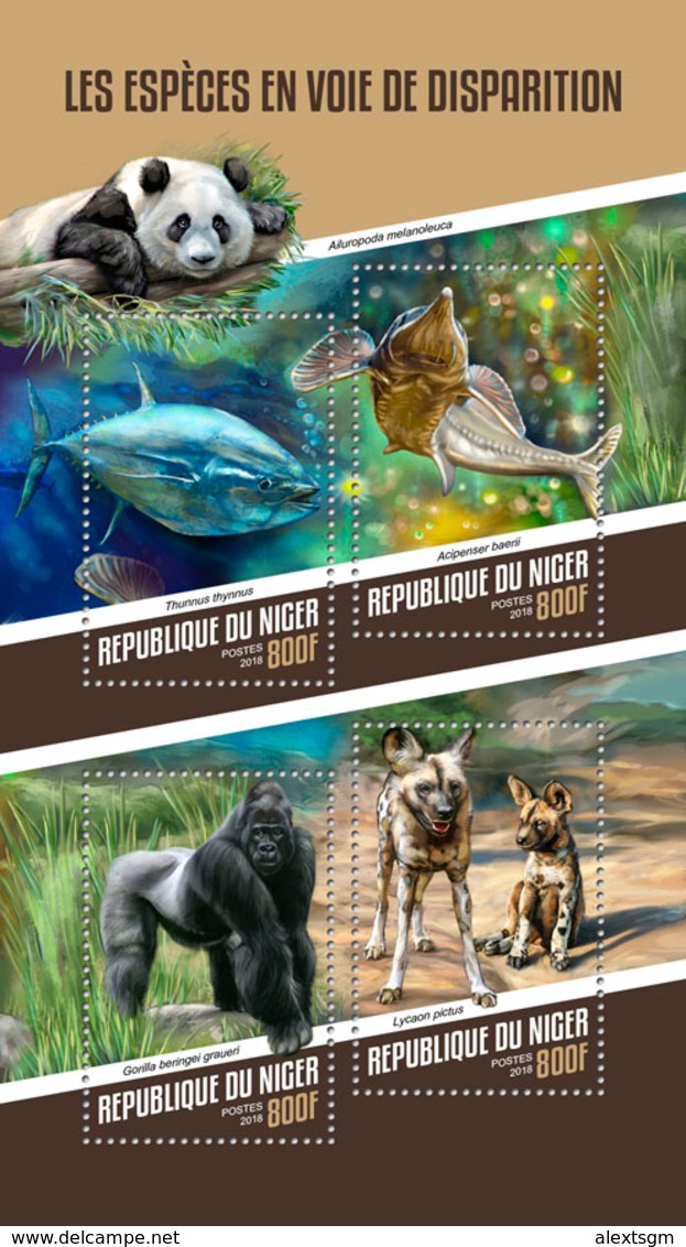 NIGER 2018 - Endangered Sp., Fishes - YT CV=19 €, 4581-4 - Fishes