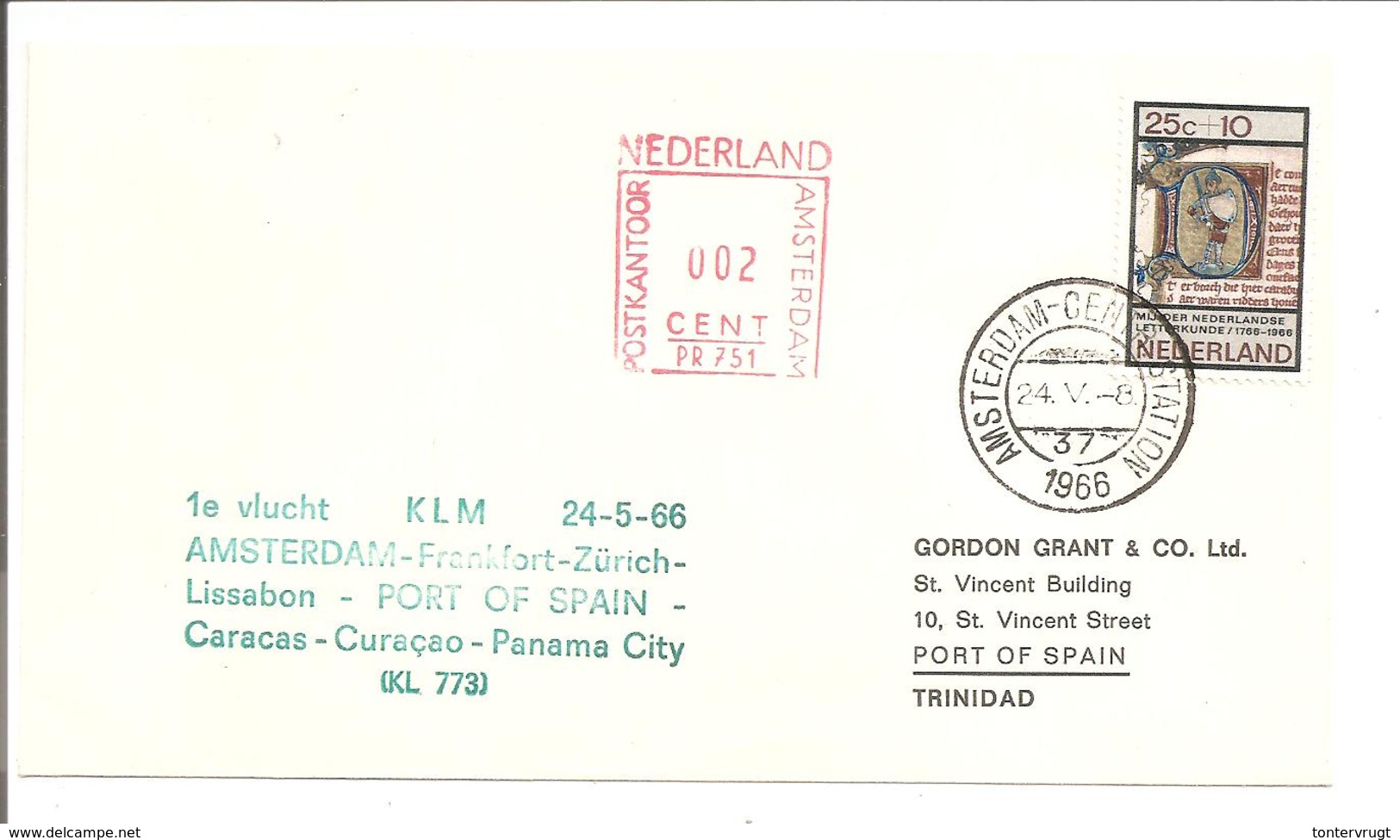 Postale Bijfrankering Postkantoor Amsterdam PR751 - Frankeermachines (EMA)