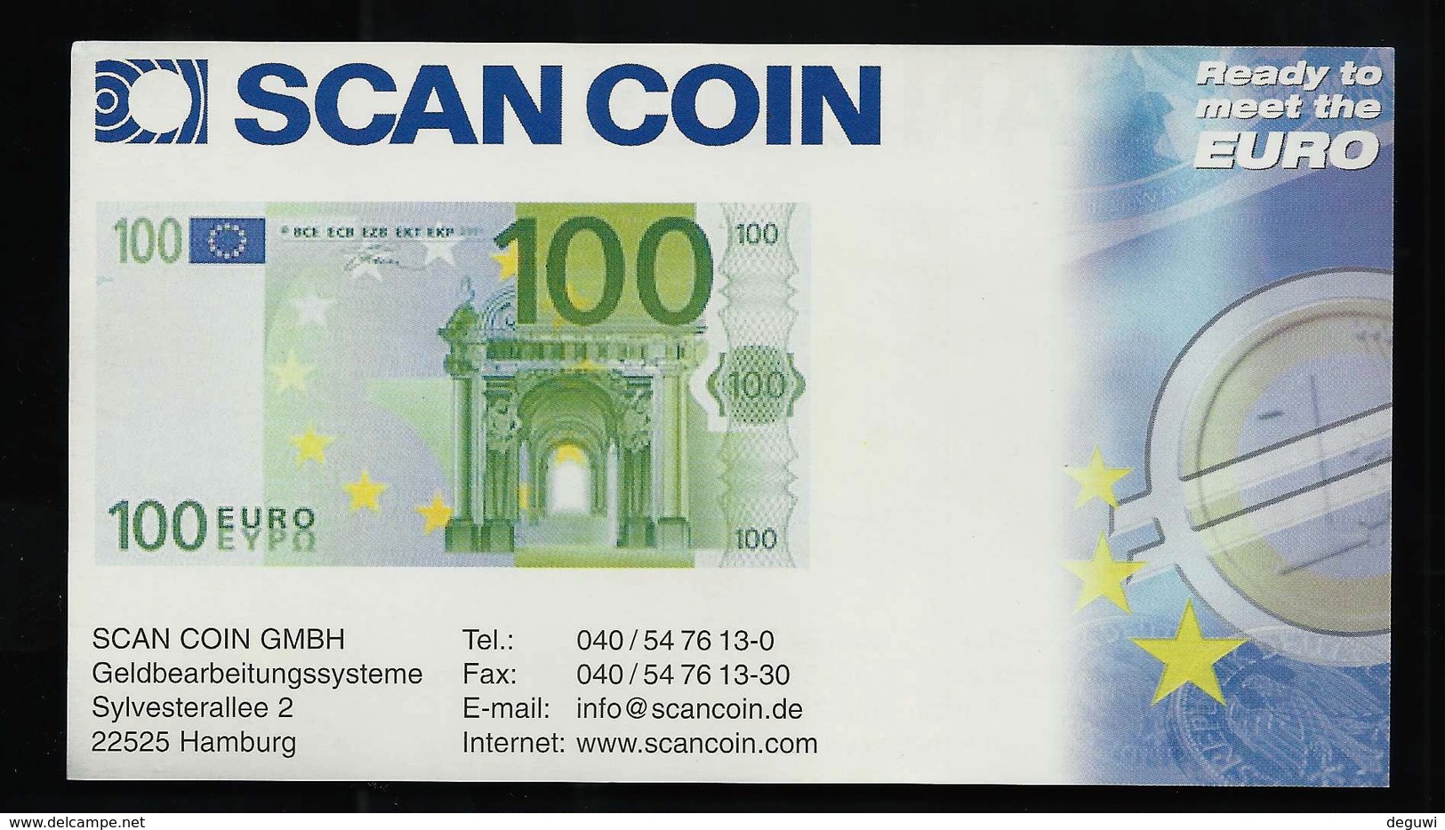 Test Note "SCANCOIN" Testnote, 100 Euro, Typ D = 147 X 82 Mm, Beids. Druck, RRRRR, UNC, Provsedel - 100 Euro