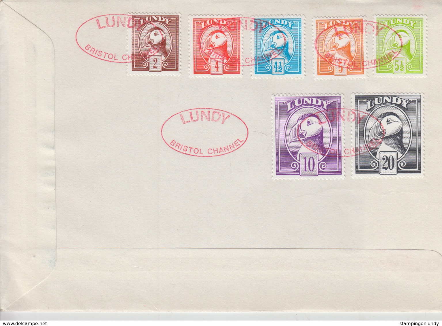 #15 Great Britain Lundy Puffin FDC Puffin Bust Definitives 1974 FREE UK P+P !SALE HALF PRICE! - Local Issues