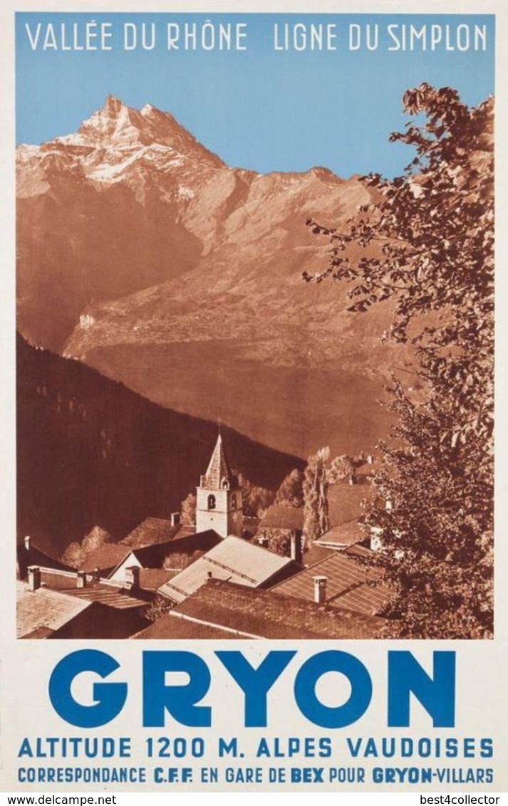 @@@ MAGNET - Gryon - Vallée Du Rhôhne - Ligne Du Simplon - Alpes Vaudoises - Publicitaires