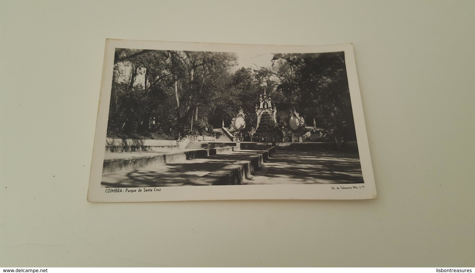 ANTIQUE PHOTO POSTCARD PORTUGAL COIMBRA - PARQUE DE SANTA CRUZ UNUSED - Coimbra