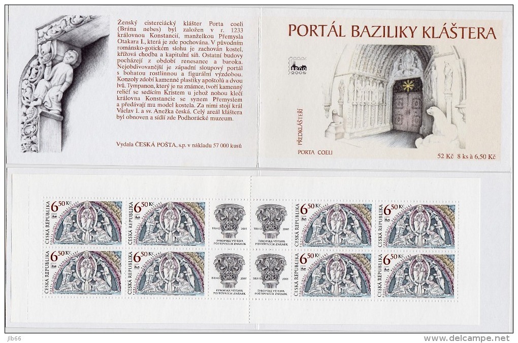 Carnet 2003 De 8 Timbres + 4 Coupons YT C 344 Tympan Basilique Brno / Booklet Michel MH 109 (370) - Unused Stamps