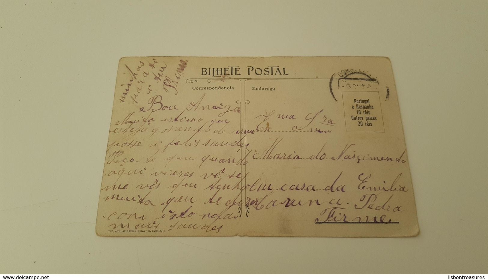 ANTIQUE POSTCARD PORTUGAL COLARES - VILLA SILVA  CIRCULATED NO STAMP - Lisboa