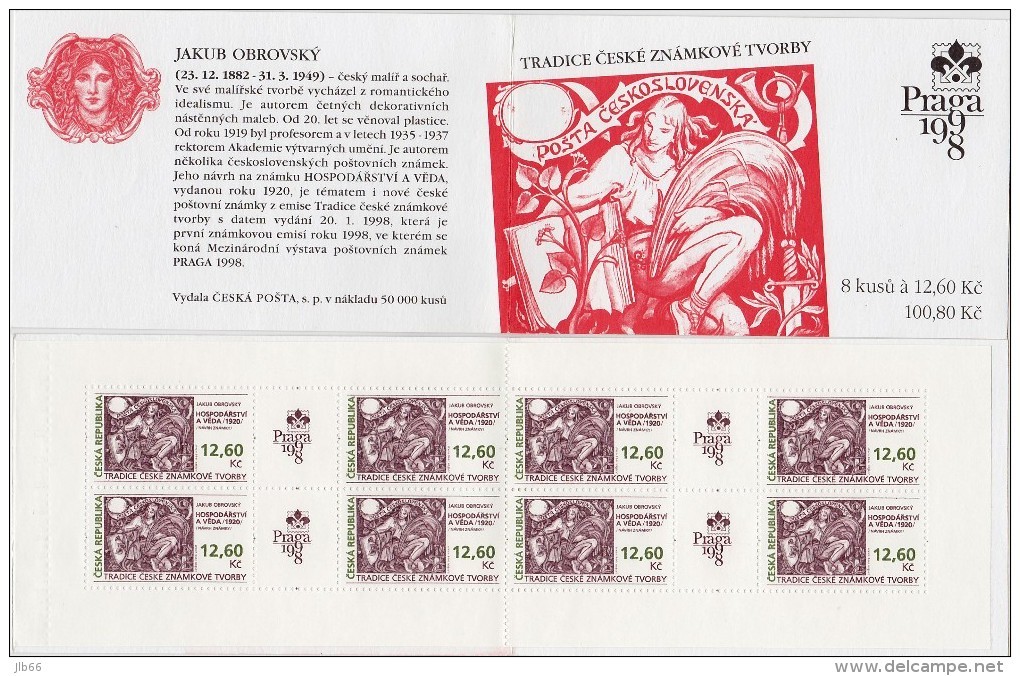 Carnet De 8 Timbres + 4 Coupons YT C 162 Tradition Timbre Gravé 1998 / Booklet Michel MH 52 - Unused Stamps