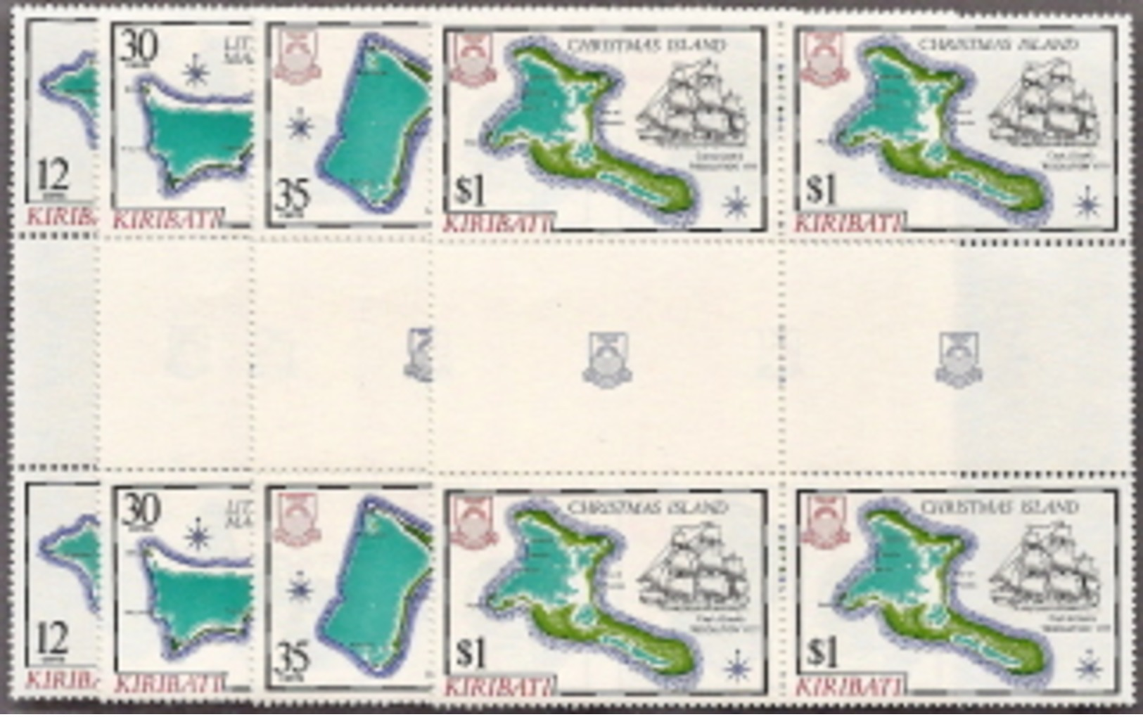 Kiribati,  Scott 2014 # 369-372,  Issued 1981,  Set Of 4 Blocks Of 4,  MNH,  Cat $ 4.80,  Ships - Kiribati (1979-...)