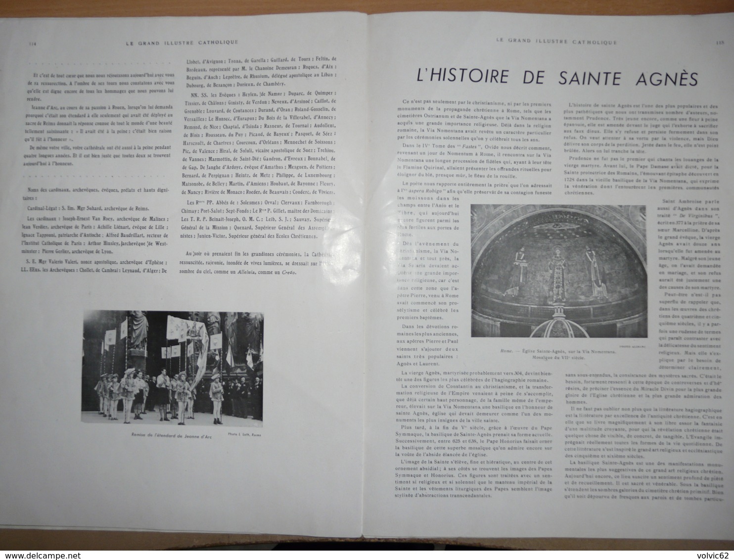 Le grand illustré catholique 1938 édition Amiens  Notre dame boulogne sur mer congrès marial cathédrale reims restaurée