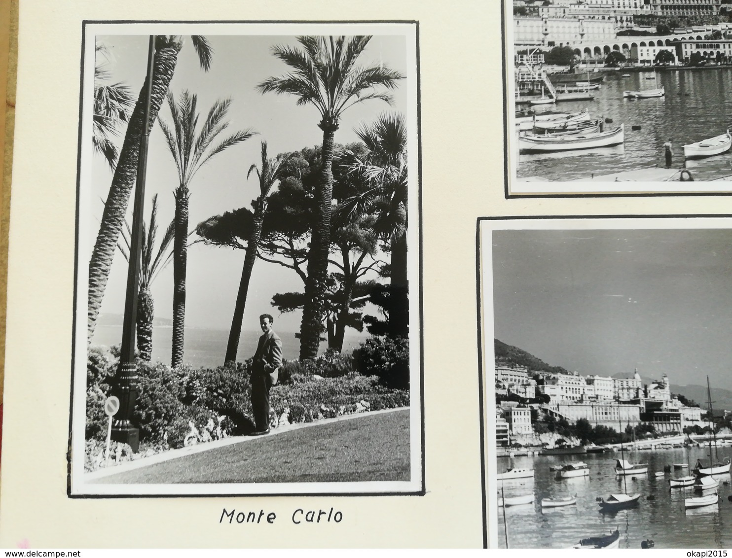 COUPLE VACANCES DANS DIVERS LIEUX FRANCE LA CORNICHE D 'OR MONTE CARLO ITALIE LOT DE 28 PHOTOS NOIR-BLANC