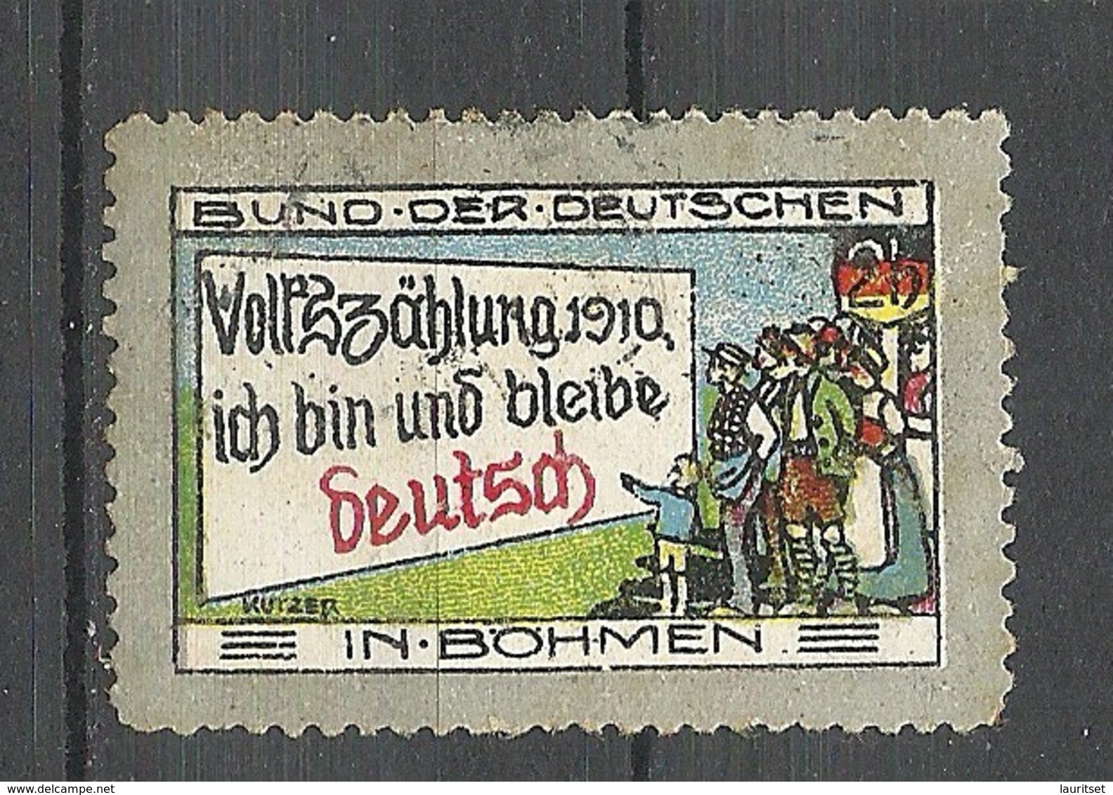 Deutschland 1910 Reklamemarke Propagandamarke Volkszählung In Böhmen * - Vignetten (Erinnophilie)