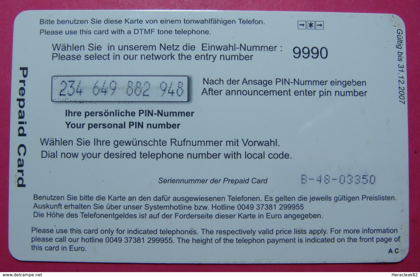Serie B-48-03..., German Army In Kosovo Prepaid Phone CARD 25 Euro Used Operator KBIMPULS *Satellite* - Kosovo