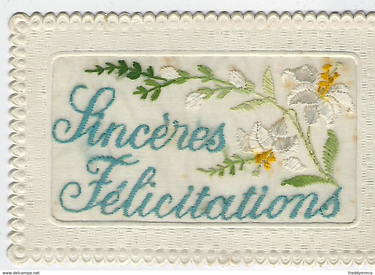 Carte Fantaisie - Brodées