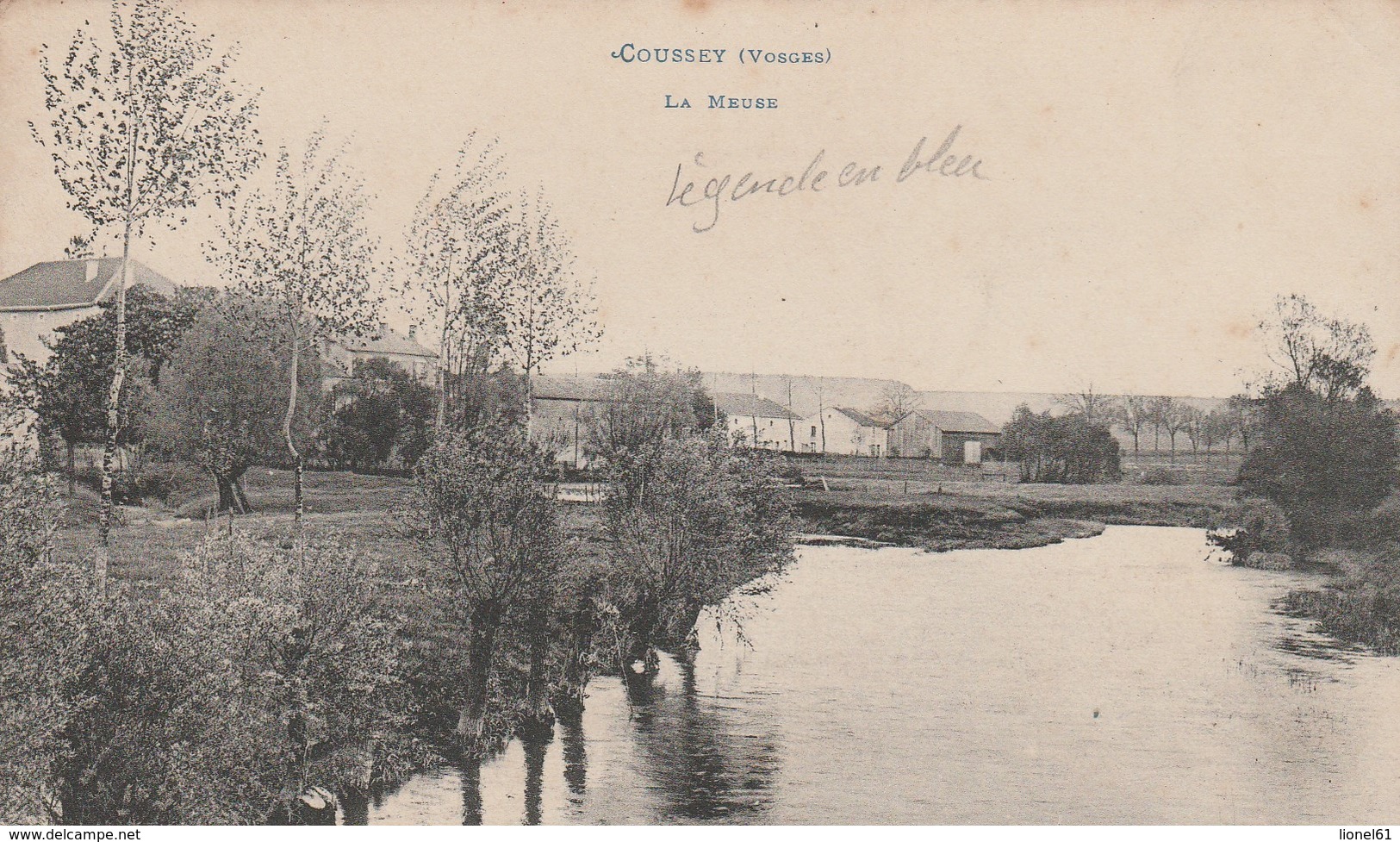 COUSSEY : (88) La Meuse        LEGENDE EN BLEU - Coussey
