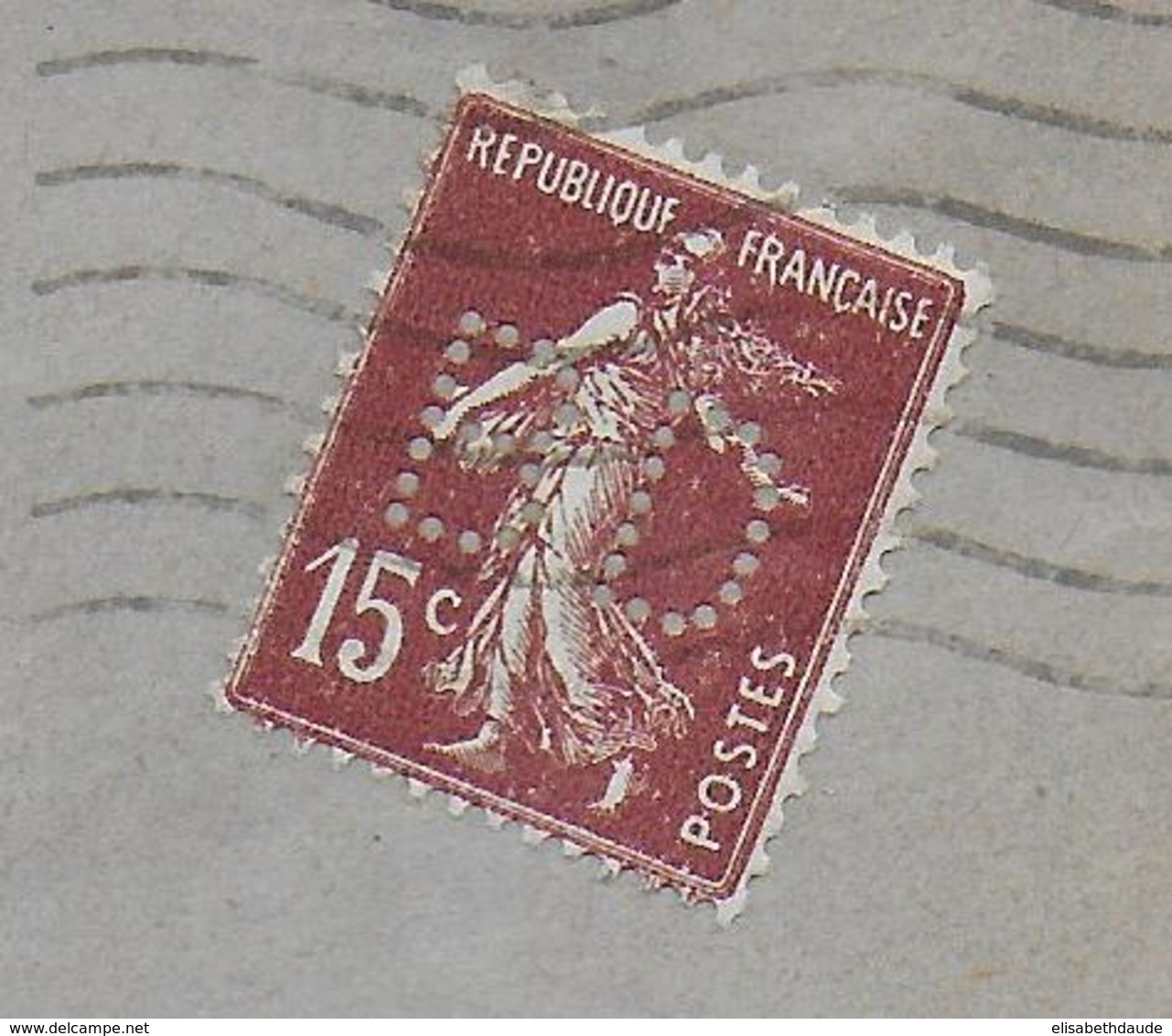 1935 - SEMEUSE PERFORE PERFIN De DEWISME & BOUILLIANT à PARIS Sur ENVELOPPE => NEVERS - Altri & Non Classificati