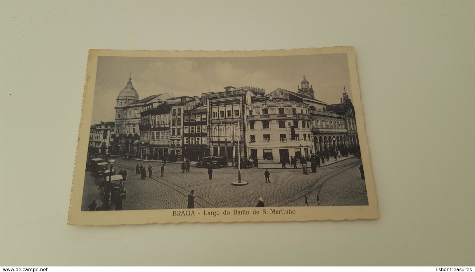 ANTIQUE POSTCARD PORTUGAL BRAGA - LARGO DO BARÃO DE S. MARTINHO UNUSED - Braga