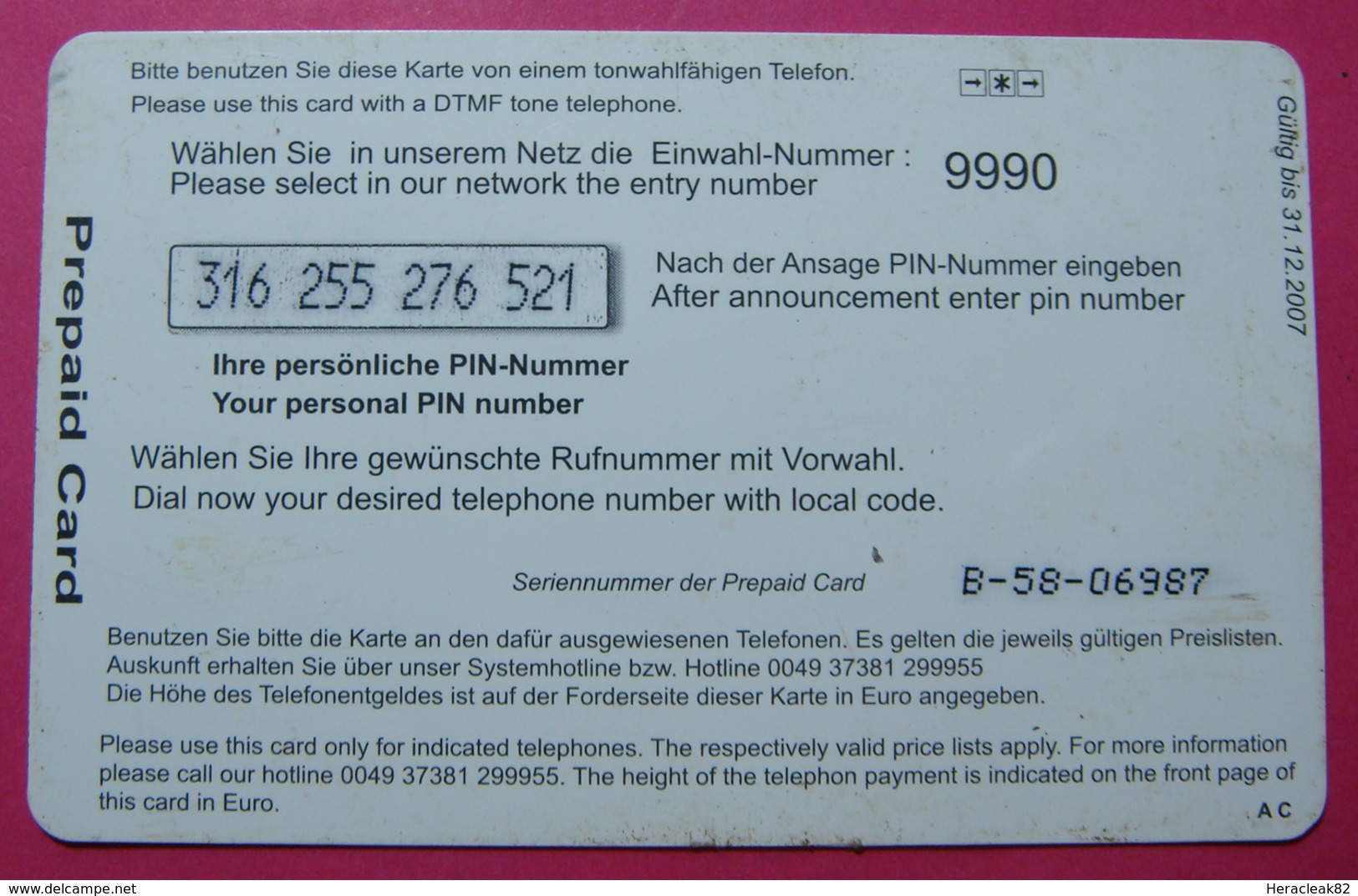 Serie B-58-06...3, German Army In Kosovo Prepaid Phone CARD 25 Euro Used Operator KBIMPULS *Satellite* - Kosovo