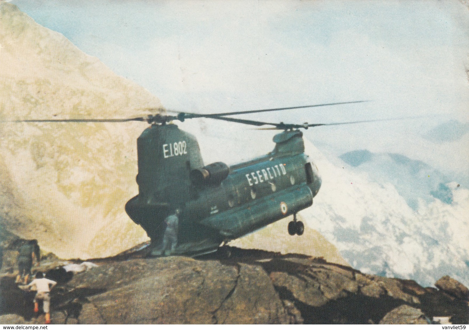 ELICOTTERO-HELICOPTER-HELICOPTERO-HUBSCHRAUBER-CH 47 C-CARTOLINA VERA FOTO VIAGGIATA IL 191-1979 - Hélicoptères