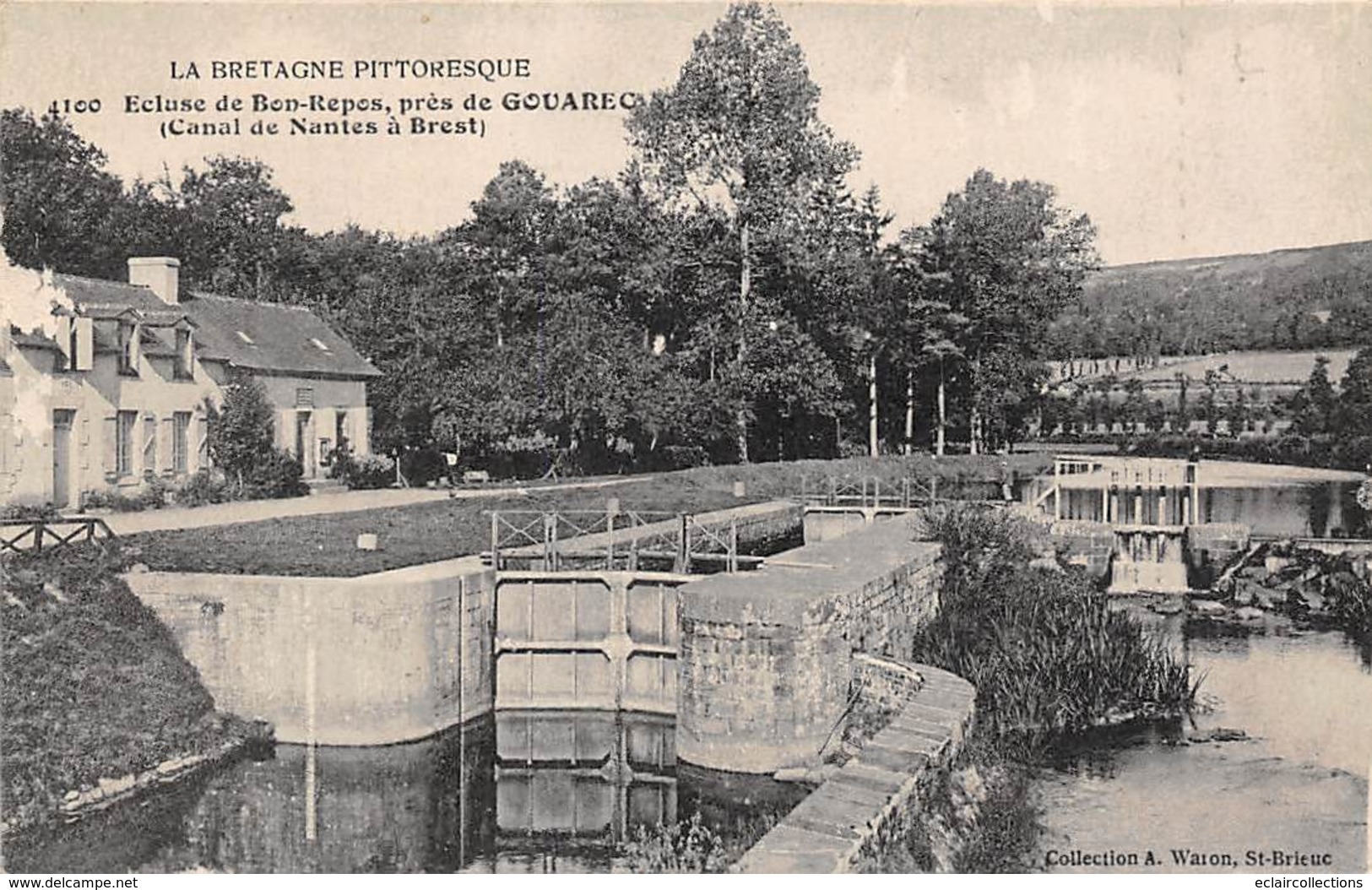 Gouarec        22      Canal De Nantes A Brest. Ecluse De Bon Repos          (voir Scan) - Gouarec