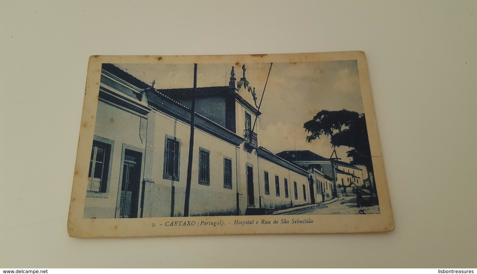 ANTIQUE POSTCARD PORTUGAL  CARTAXO - HOSPITAL E RUA DE SÃO SEBASTIÃO USED NO CIRCULATED - Santarem