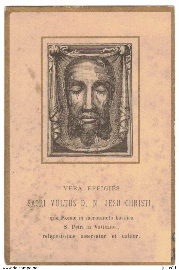 VERA EFFIGIES SACRI VULTUS D.N. JESUS CHRISTI PRIERE Mr DUPONT IMAGE PIEUSE RELIGIEUSE  HOLY CARD SANTINI HEILIG PRENTJE - Devotieprenten