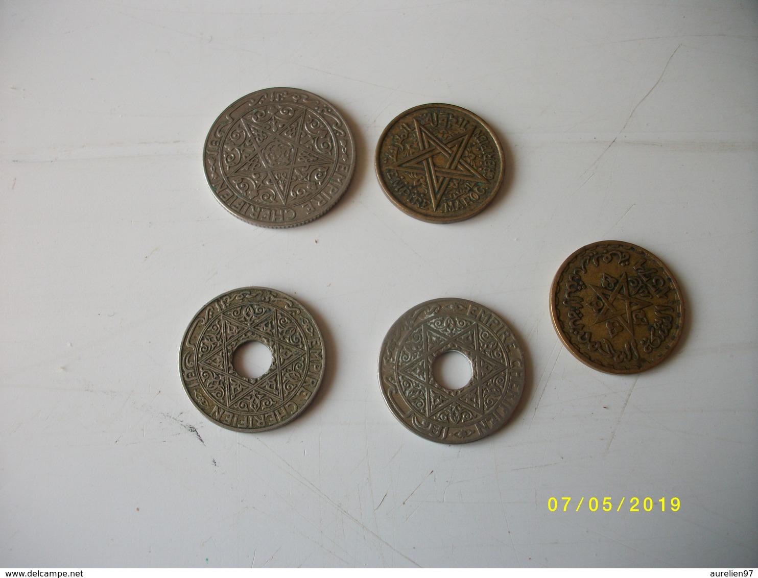 Lot De 5 Pièces Empire Chérifien - Vrac - Monnaies