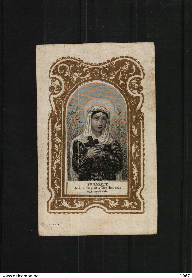 Image Pieuse  Ou Religieuse  1868 -   SAINTE ROSALIE - Devotion Images