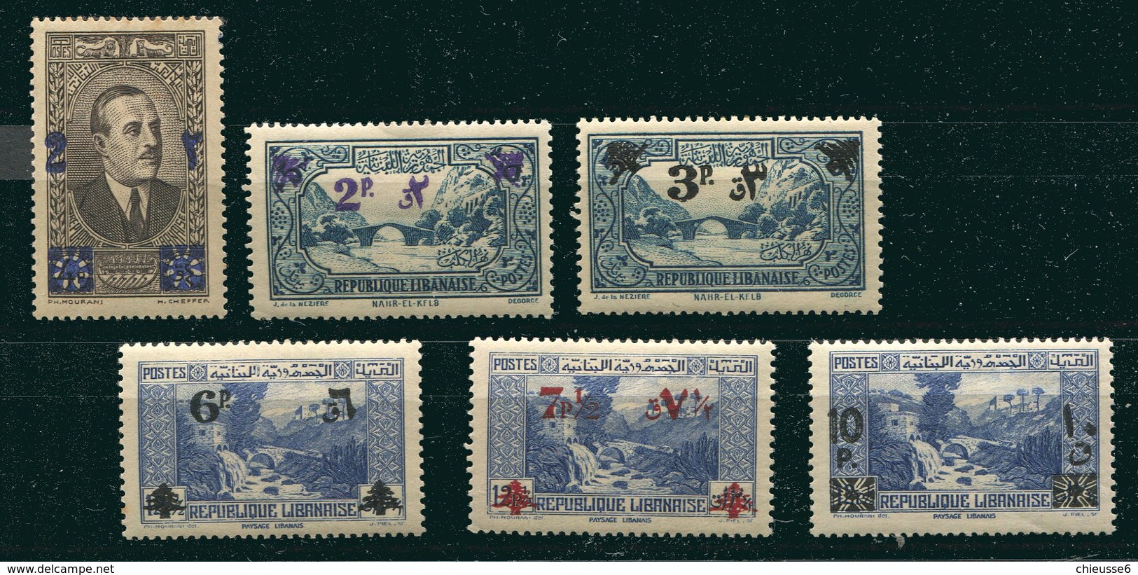 Gd Liban *  N° 180 à 186 - Unused Stamps